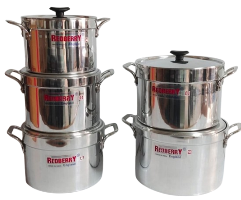 Redberry Heavy Duty 5pcs Aluminium Sufurias No. 4-10