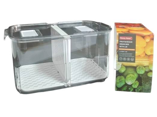 Danny Home Fruit &amp; Veggie Drain Box with Lid 5700ml (Model No-HO-022)
