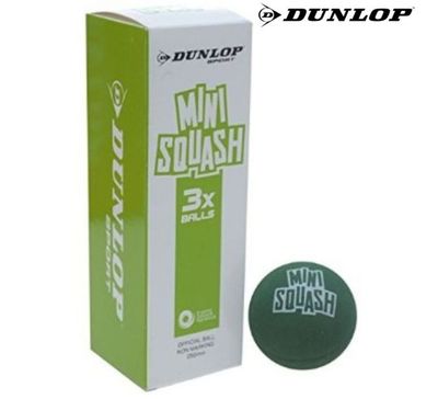 Dunlop Squash Ball Comp Mini 753141 Green 40Mm (Pkt Of 3)