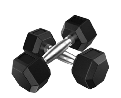 Hexagonal Dumbbell heavy lifting weights set 30kg. price of for 2 sets of 30kg each