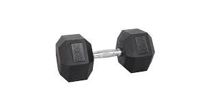 Black rubber hexagonal dumbbell 1pcs 30KG