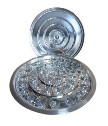Pardini Communion Set - 40 Cups on Aluminium Stand with Cover
