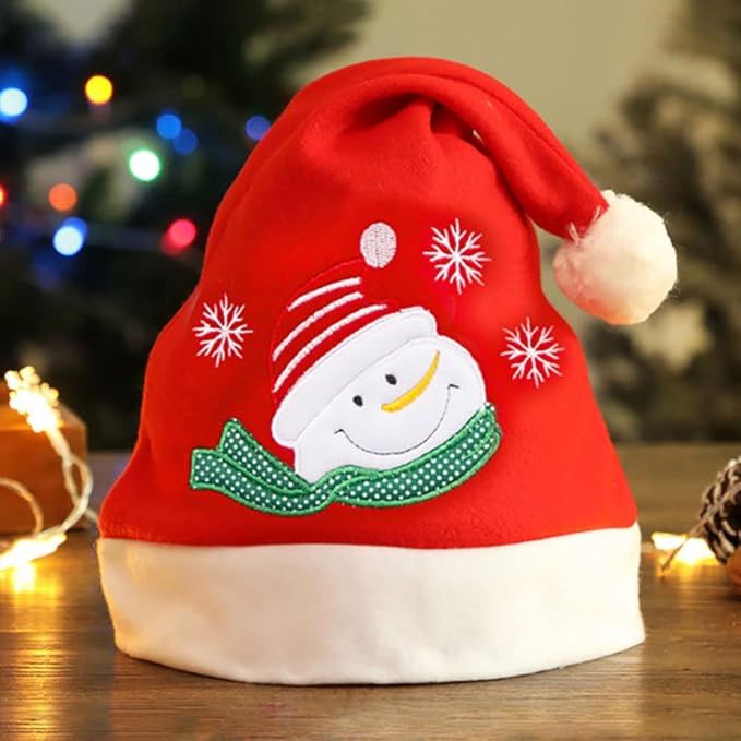 Christmas Hat Embroider  Snowman Hat 28*40cm #SYSDMA1023092