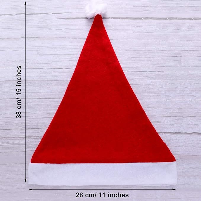 Red Non-Woven Christmas Hat For Adult #28*35Cm