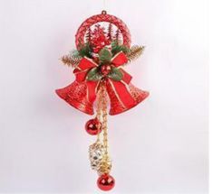 Christmas Decoration Hanging Plastic Bells On Ring 50*24 #SYLD-5024109