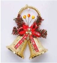 Christmas Decoration 15.5*18.5cm hanging plastic bell with  decorations #SYLD-5023058