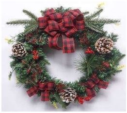 Wreath 40cm Christmas decorated wreath