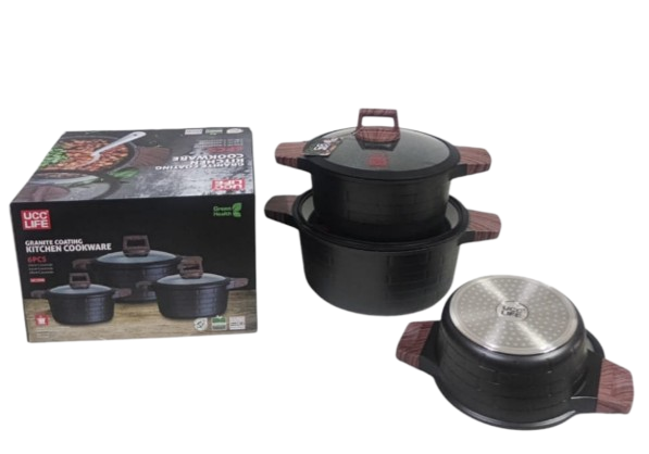 UC1328 Life 6-Piece Granite Coating Cookware Set