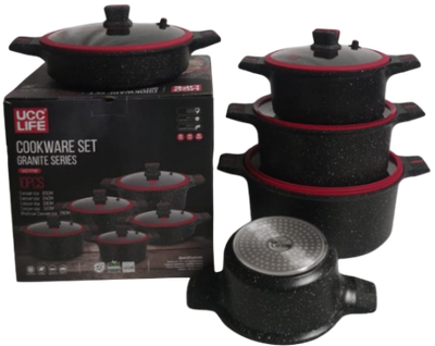 Redberry 10-Piece Granite Coating Cookware Set UC1710