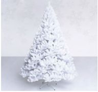 Christmas tree white PVC 180cm+600 Tips, leaf specification:6cm*0.1mm,white  metal stand CHT-49