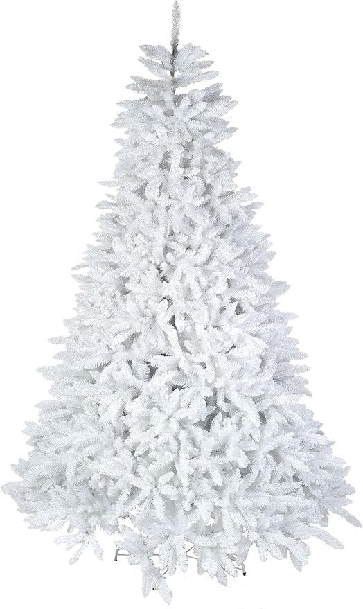 Christmas tree white PVC 210cm+950T, leaf specification:6cm*0.1mm,white  metal stand #CHT-50