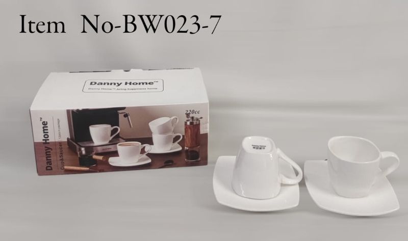 Danny Home 220ml Cup &amp; Saucer set 6pcs BW023-7