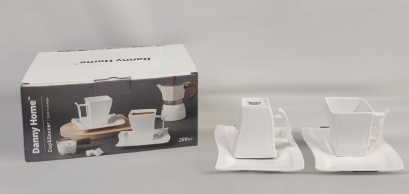 Danny Home 190ml Cup &amp; Saucer set 6pcs BW009-7
