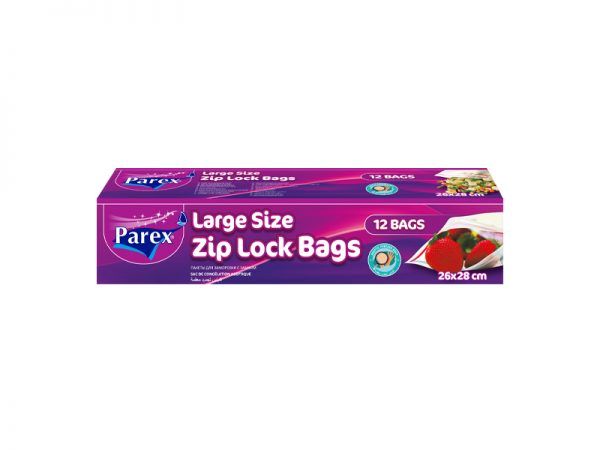 Parex Ziploc Bags Large 12pcs 26x28cm (1kg)
