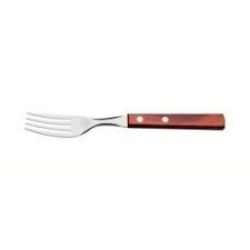 Tramontina 21136/070 Wood Table Fork, Polywood, Jumbo, 8.7 inches (22 cm), Red, Dishwasher Safe, Durable, Natural Wood, Made in Brazil