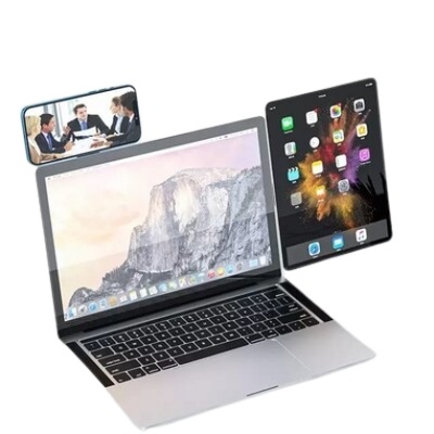 Creative 2 in 1 Magnetic laptop side mount connect/screen support holder/dual monitor display clip adjustable phone stand tablet bracket Black, pink &amp; white