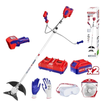 Emtop Lithium String Hedge Trimmer and Brush Cutter ELMR202523