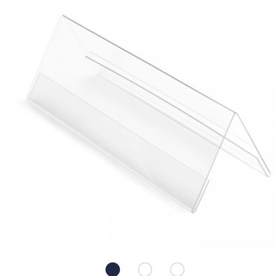 Deflecto &quot;Classic Image&quot; Name Holder, roof shape,   Clear (IT202)