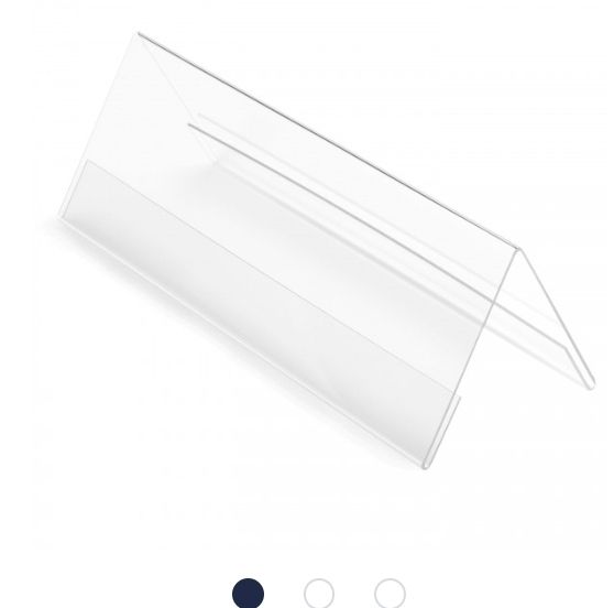 Deflecto &quot;Classic Image&quot; Name Holder, roof shape,   Clear (IT202)