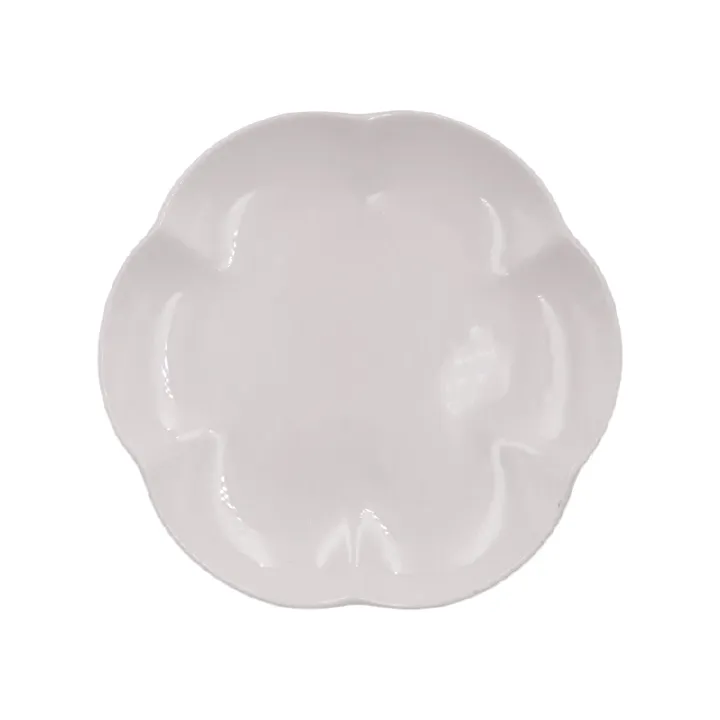 KitchenPro 9 inch Classique Dinner Dish Plates (6639) Petals Wavy Large Size