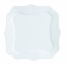 KithenPro 10 Inch Glass Dinner Plate with Square Design (11944)
