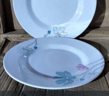 KitchenPro 10.5&quot; Melamine Dinner Plate with Floral Design 12pcs (2232)