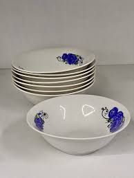 Sundabest white flowered bowl 7ich (14573)