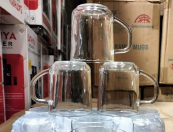 Glass Mug Cup 200ml 6pcs (000298) KitchenPro