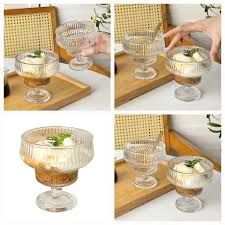 Lirmartur 285ml Glass Sundae Dish, Dessert Bowls (9429)