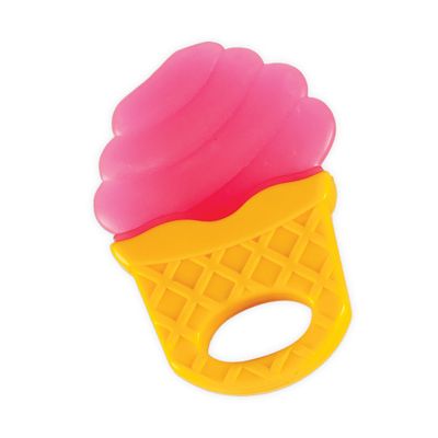 Funskool Giggles Ice Cream Teether - 100% Safe, Non-PVC, Multiple Teething Surfaces, 3m+  988210