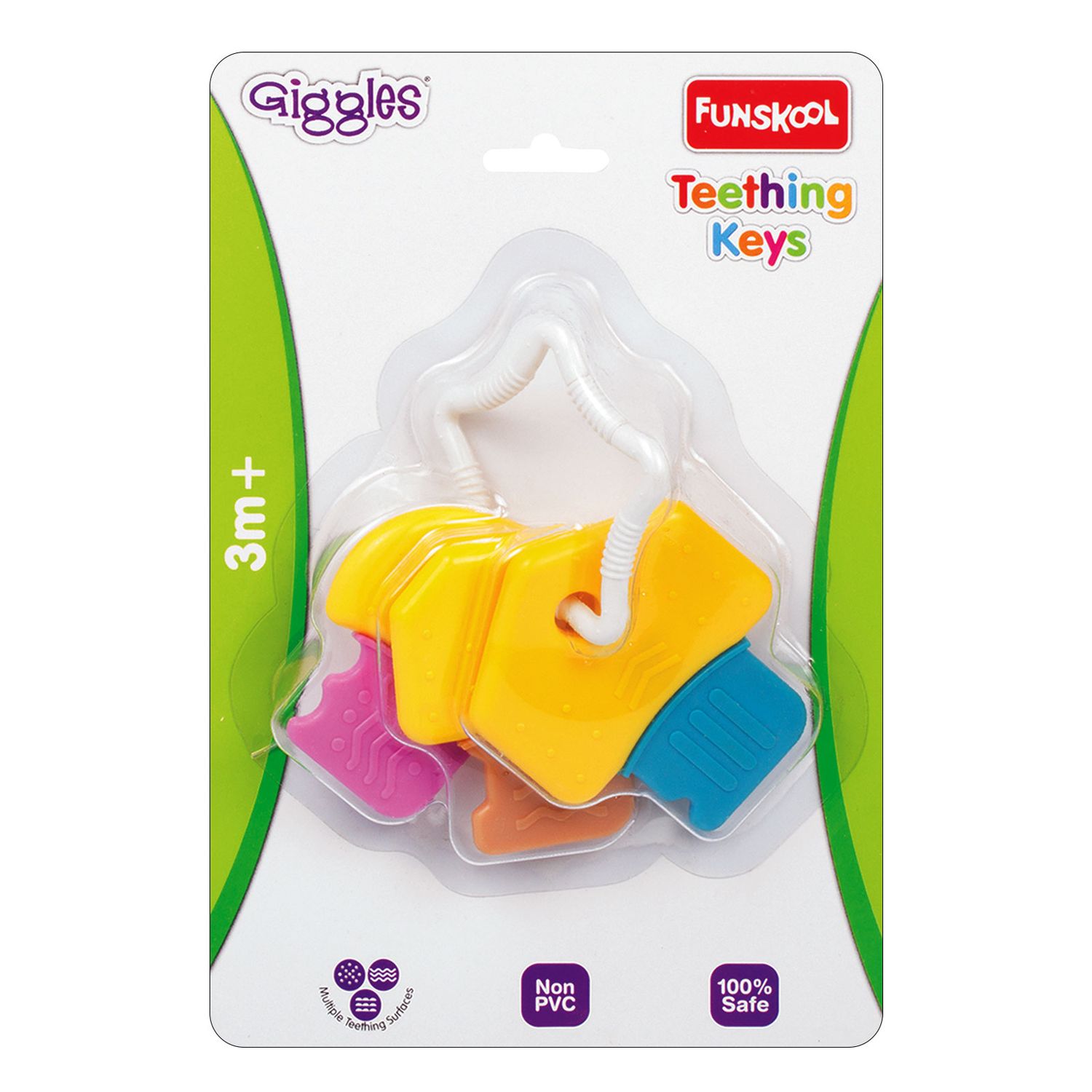 Funskool Giggles Fruit Teether 100% Safe Non-PVC Multiple Teething Surfaces 3m+