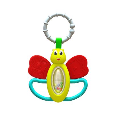 Funskool Giggles My Lil Butterfly Teether Rattle 100% Safe Non-PVC Multiple Teething Surfaces 3m+