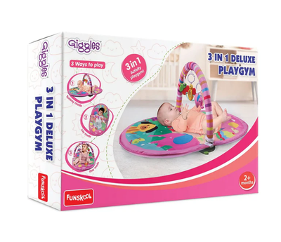 Funskool Giggles 3 In 1 Deluxe Playgym Pink Age- 2 Months &amp; Above 9949400