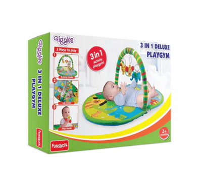Funskool Giggles Animal Friends Playgym 3 in 1 Activity Playmat 2+ Months 9949300