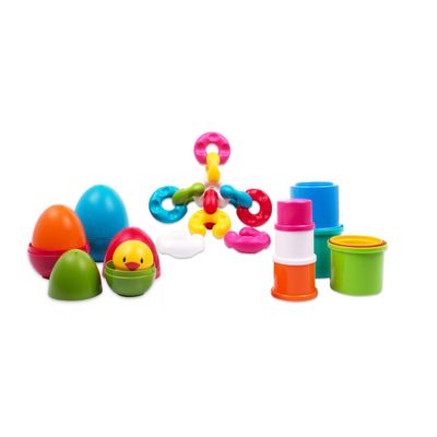 Funskool Giggles Link Stack &amp; Nest Toy Set 3-in-1 Educational Toy 6m+