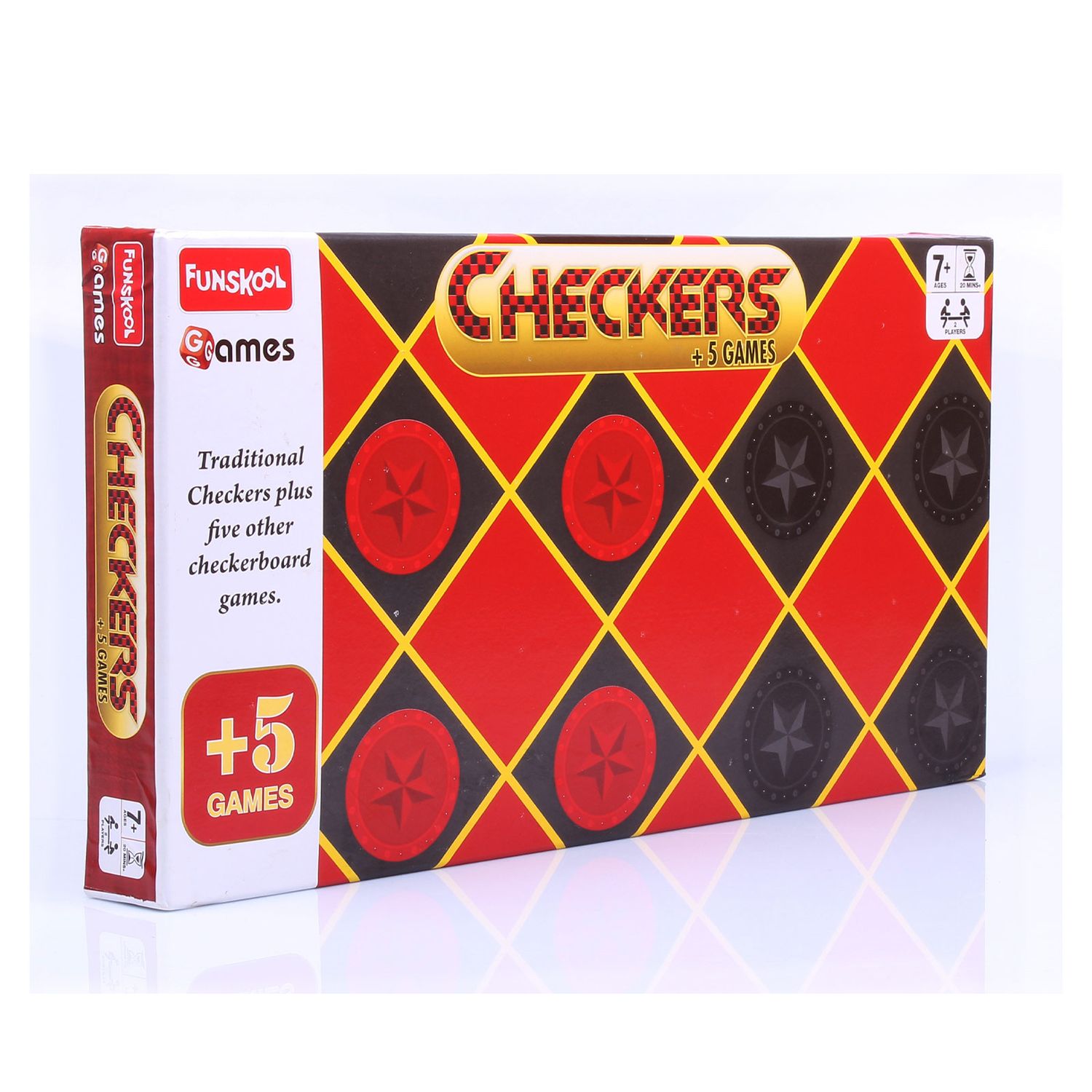 Funskool Checkers: Traditional Game with 5 Additional Variations 941503