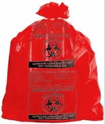 Red Biomedical Waste Bags - Pack of 25 (Size: 50x65cm, Model 2026BMEDBAG-R