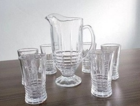 CK 7pc Crystal Jug Water Set 0494