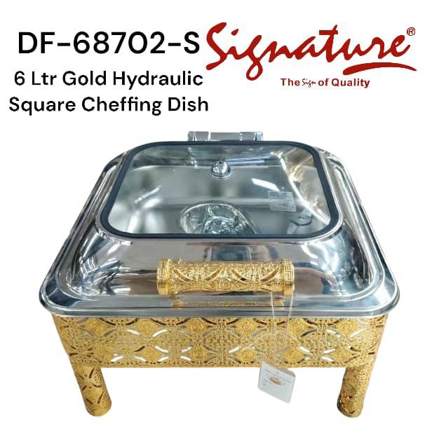 Chaffing Dish Round 6Ltrs Hydraulic lid #Df-68702-s