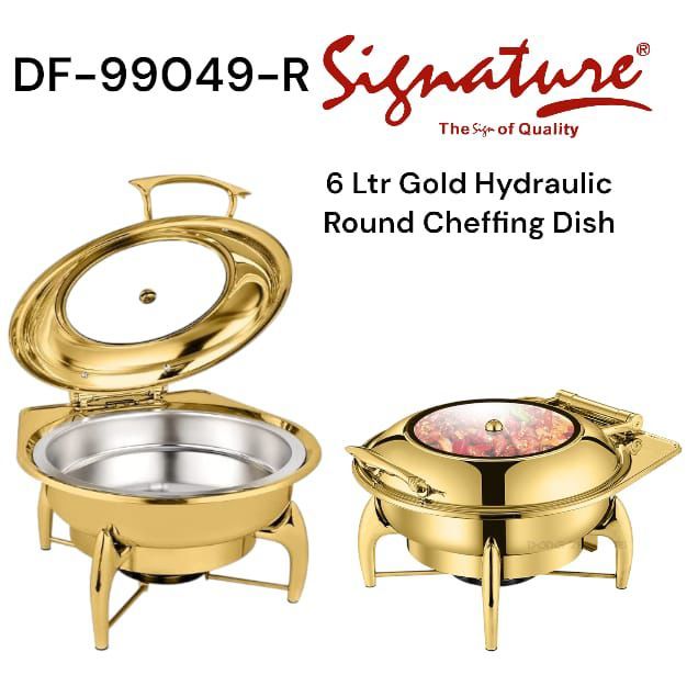 Chaffing Dish dome round 6Ltrs Hydraulic Lid #Df-99049-R