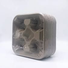 On The Go | Untearable 4-Cup Carrier, Biodegradable 75pcs (OTG007-4CUPH)