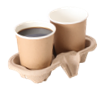 On The Go | Tearable 2-Cup Carrier, Biodegradable 100pcs (OTG005-2CUPHT)