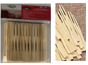 FFORK-9 | Fruit/French Fries Bamboo Forks | 9cm | 100 Pcs/Bag
