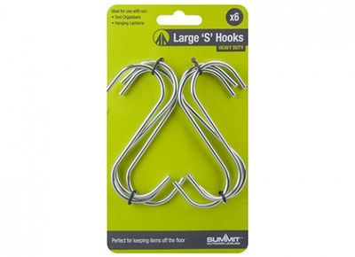 Summit Large Stainless Steel Hook 6 Pack