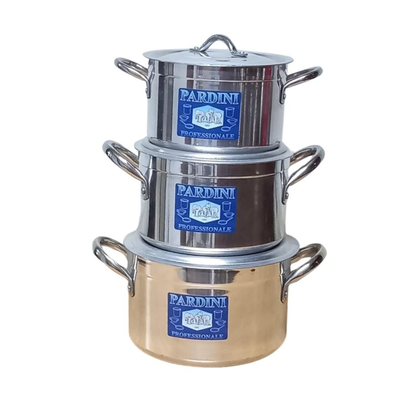 Pardini Polished Casseroles 6 PCS Set – 3L, 4L &amp; 5.5L (20,22,24cm)