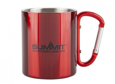 Summit 300ml Carabiner Handled Mug - Red (SUM10046)