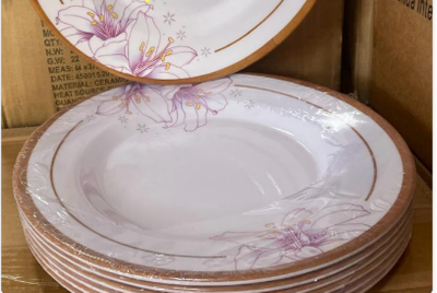 KKitchen Pro White Melamine Dinner Plates - 10.5 Inch - Set of 12 (3254)