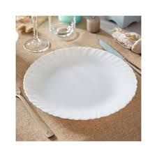KitchenPro White Ceramic Dinner Plates - 8.5&quot; - Set of 6 (18022)