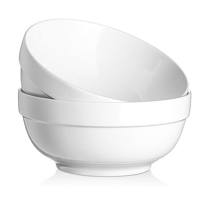 KitchenPro Premium 6&quot; White Ceramic Bowls - Set of 6 (9745)