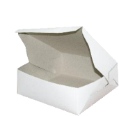 Styro 5x5x3 Inch White Cake Box - 100 Pack (1.2kg)